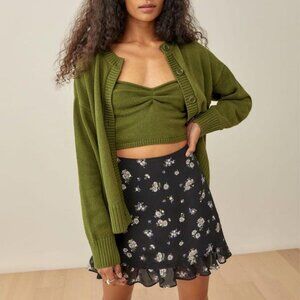 Reformation Odell Mini Skirt - Georgette (size 2)